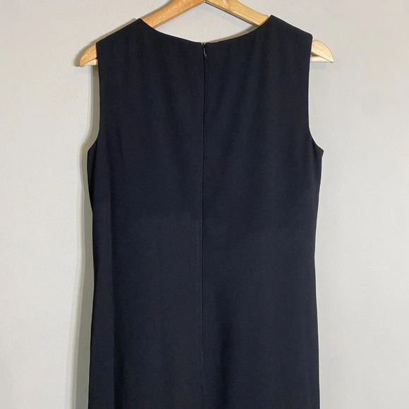 Talbots Sleeveless Shift Formal Maxi Dress Women's 8 Black Cocktail Gown Evening - Picture 8 of 12
